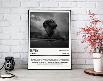 Poster imprimé Trivium | Par vagues, affiche d'album | Affiche de musique | Poster de la pochette de l'album | Décoration murale | Cadeau musique