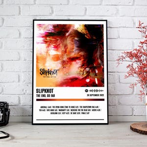 Slipknot Poster Print | The End, So Far Album Poster | Music Poster | Album Cover Poster | Wall Decor | Music Gift