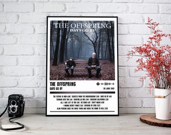 La copie d'affiche de la progéniture | Affiche d'album Days Go By | Affiche de musique | Poster de la pochette de l'album | Décoration murale | Cadeau musique