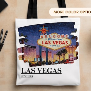 Personalized Las Vegas Tote Bag Vegas Bachelorette Gift Las Vegas Wedding Favor Girls Trip Custom Tote Vegas Birthday Trip Hotel Welcome Bag