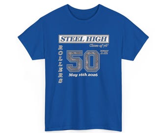 50th Reunion Steel High Rollers T-shirt | Class of 76