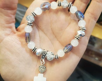 Stone Cross Bracelet