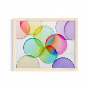 Pastel Circles Digital Download - Minimalist Abstract Printable Wall Art - Modern Home Decor, Bedroom Art 332