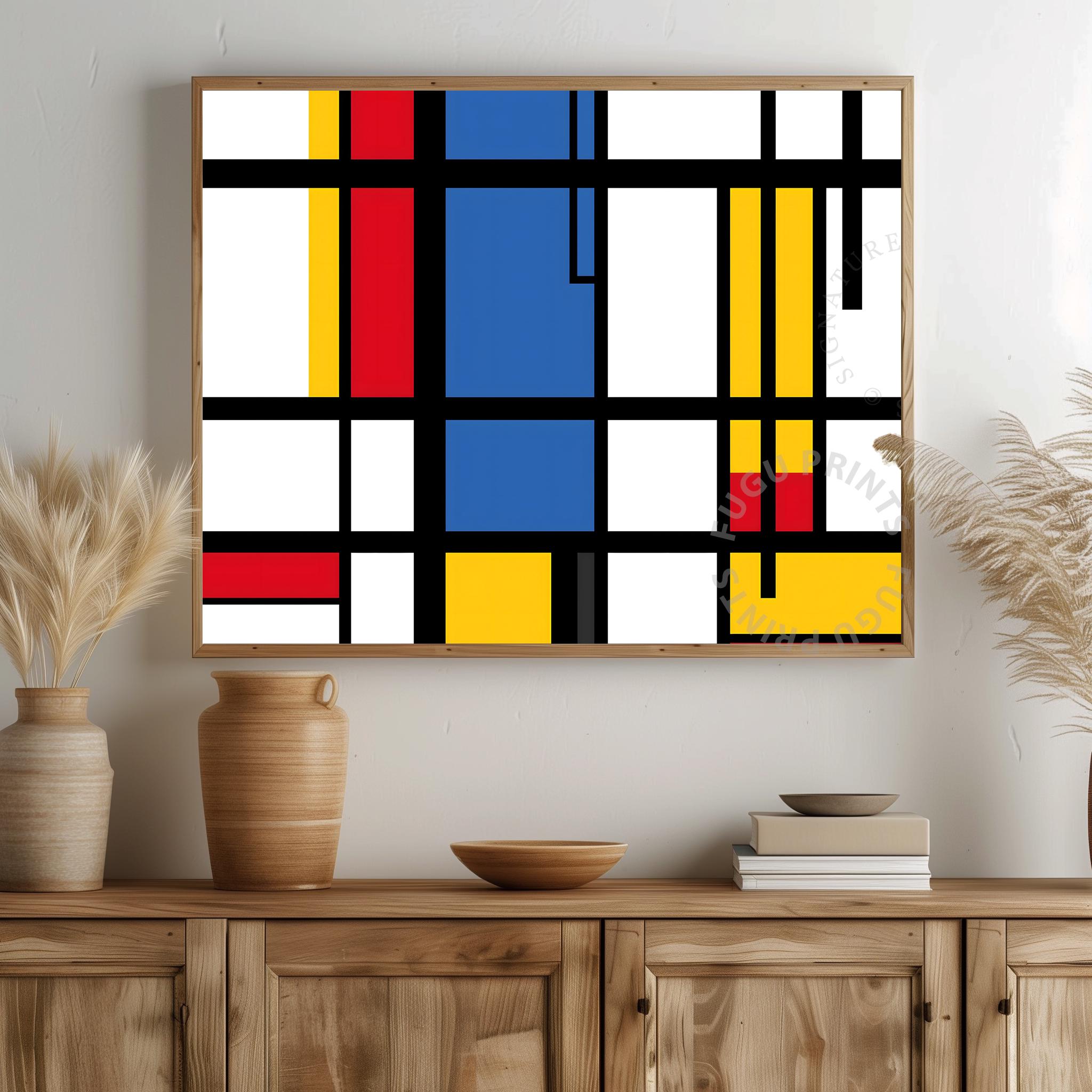 Mondrian Inspired Printable Wall Art | Primary Colors Geometric ...