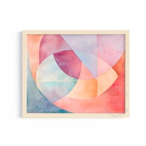 Pastel Geometric Digital Print - Abstract Circle Art - Minimalist Wall Decor - Downloadable Art | Digital Download 20
