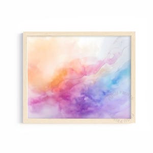 Pastel Abstract Art - Digital Download - Watercolor Gradient - Modern Wall Art - Printable Home Decor 26