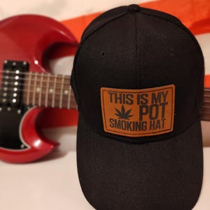 This Is My Pot Smoking Hat | Funny Weed Hat | 420 Baseball Cap | Stoner Humor Gift | Cannabis Lover Hat | Custom Patch | Blunt Hat