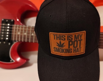 This Is My Pot Smoking Hat | Funny Weed Hat | 420 Baseball Cap | Stoner Humor Gift | Cannabis Lover Hat | Custom Patch | Blunt Hat