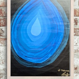 Art Émotionnel #Trauma 3 – Larme Bleue et Profondeur – Peinture Contemporaine