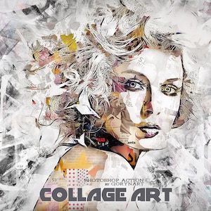 Collagekunst Photoshop-actie
