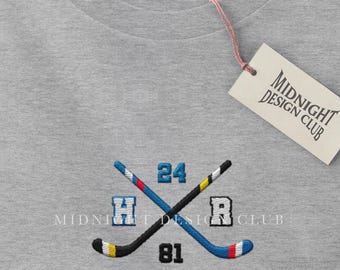 Unisex-T-shirt Hockey Romance geborduurd