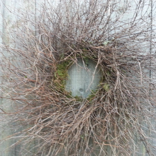 natural wispy twig wreath