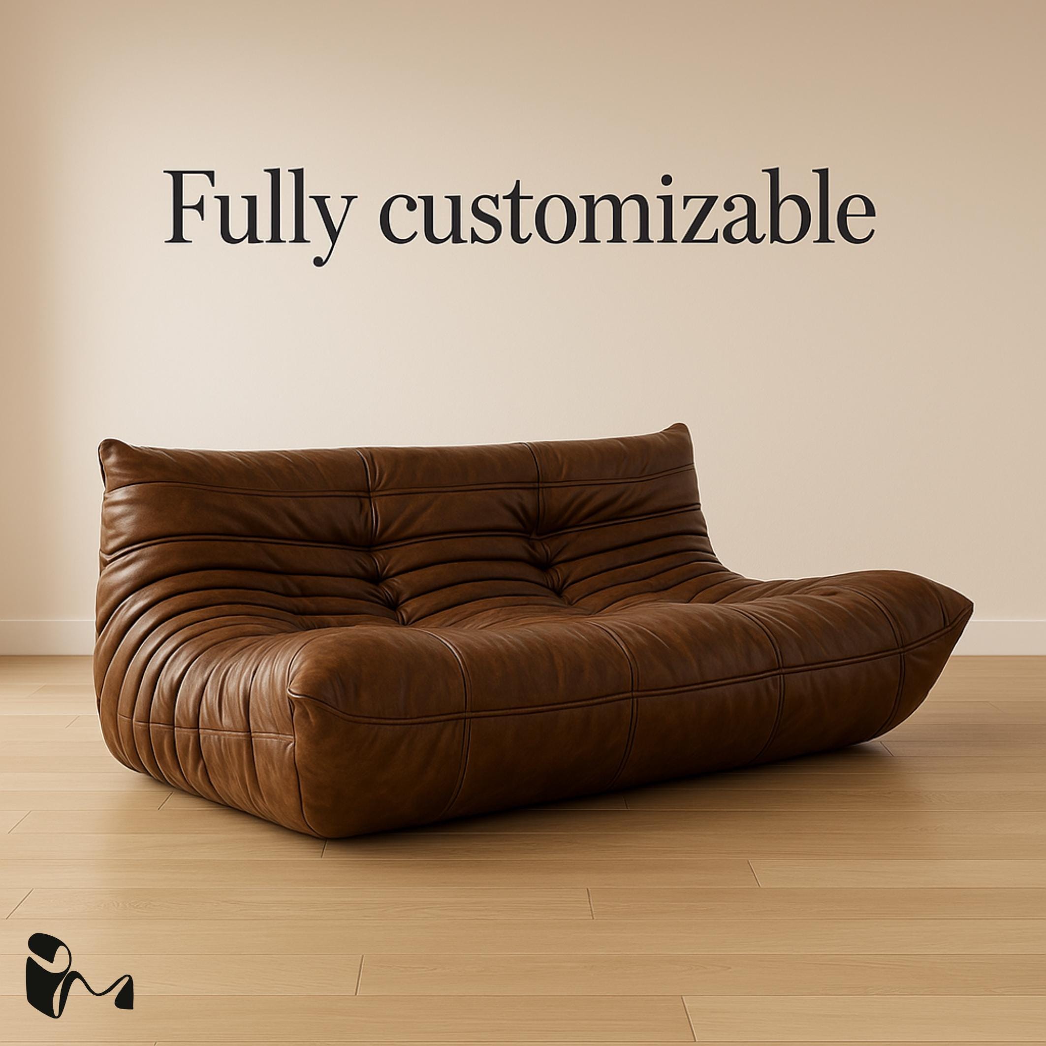Custom 3 Seater Sofa, Modular Lounge Couch, Modern Suede Corduroy Linen Sofa, Japandi Sofa, Scandinavian Sofa, Personalized Gift Sofa