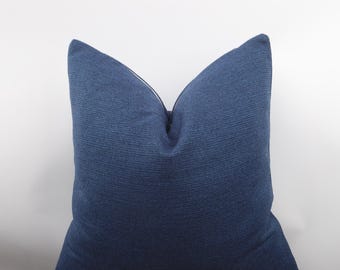 Navy Blue Linen Pillow Cover, Navy Blue Throw Pillow, Navy Cushion, Navy Luxury Linen Cushion Cover, Navy Linen Euro Sham, All Sizeable