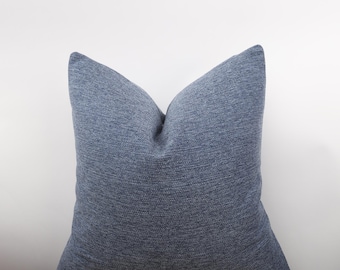 Blue Linen Pillow Cover, Blue Throw Pillow, Blue Cushion, Blue Luxury Linen Cushion Cover, Blue Linen Euro Sham, All Sizeable