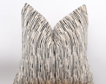 Colorful Square Design Pillowcase, Beige Black and White Pillow Cover, Decorative Pillow, Euro sham, Luxury Velvet Pillow Cover