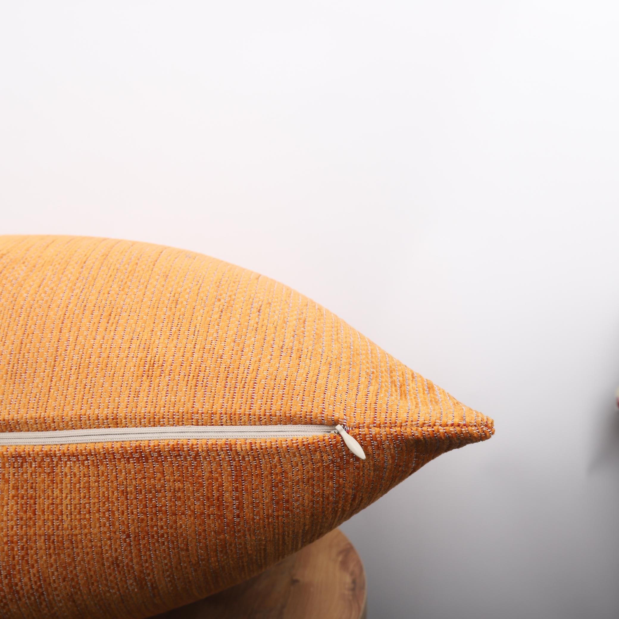 Orange Linen Pillow Cover, Linen Throw Pillow, Orange Euro Sham, Orange ...