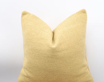 Federa per cuscino in ciniglia gialla, federa per cuscino gialla solida, cuscino giallo, federa europea gialla, federa per cuscino decorativa, tutte di dimensioni variabili