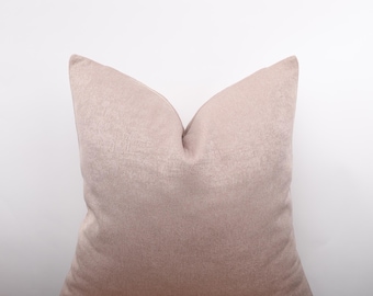 Pink Silk Pillow Cover, Taupe Silk Cushion, Silk Cushion Cover, Modern Decorative Pillow, Luxury Fabric Throw Pillowcase, All Sizeable