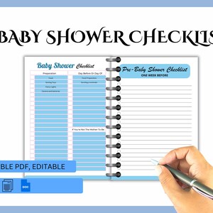 Baby Shower Checklist, Ultimate Baby Shower Planner, Baby Shower Planning Guide, Baby Shower List, Baby Shower Organizer, Baby Checklist.