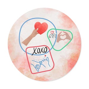Love XOXO-vinylstickers, romantisch Valentijnsdagdecor, hartstickers, communicatiekunst koppel, leuke stickerset, zelfklevende etiketten