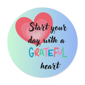 Adesivi in vinile con cuore grato, adesivi motivazionali, idee regalo carine, motivazione quotidiana, accessori per planner