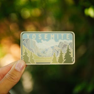 Yosemite Valley Sticker | Yosemite National Park Vinyl Sticker | Laptop Sticker | Bumper Sticker | Water Bottle Sticker