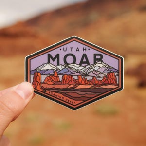 Moab Utah Vinyl Sticker | Laptop Sticker | Bumper Sticker | Water Bottle Sticker | Outdoor Sticker