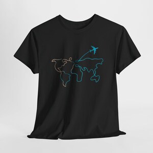 Unisex T-Shirt aus schwerer Baumwolle, lässiges, bequemes T-Shirt, Geschenk für Sie & Ihn, Geschenk für Reiseliebhaber, Alltag, Geburtstag, Mutter-Vatertag