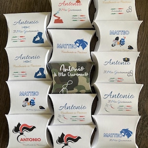 Bomboniera portaconfetti giuramento pensione pensionamento carabinieri polizia esercito marina aeronautica vigili fuoco