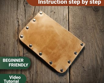 Leather Cardholder Pattern with Rivets – DIY Wallet PDF Template + Step-by-Step Tutorial