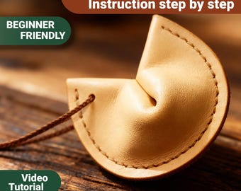 DIY Cookie Keychain, Leather Craft PDF Pattern + Video Tutorial