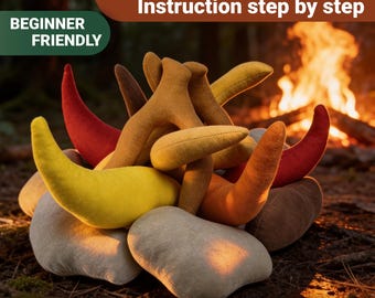 Plush Campfire Sewing Pattern: DIY Imaginative Play Decorations (PDF Download)