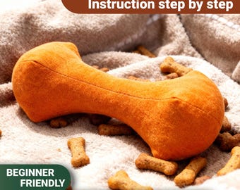 Club-shaped dog toy – sewing PDF pattern and step-by-step instructions.