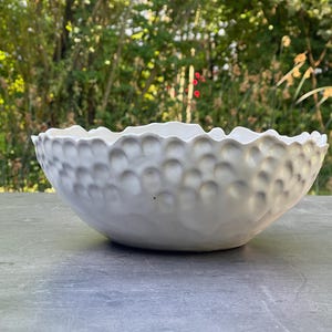 Weiße obstschale