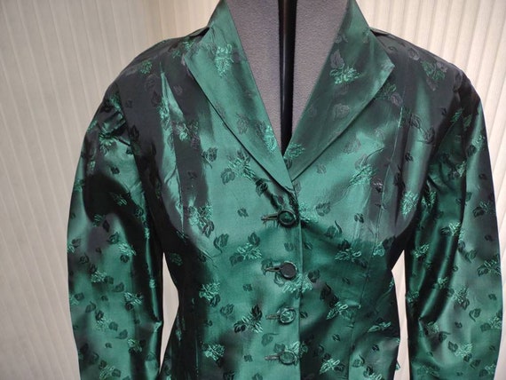 Green Damask Women's Suit 1950s - image 5