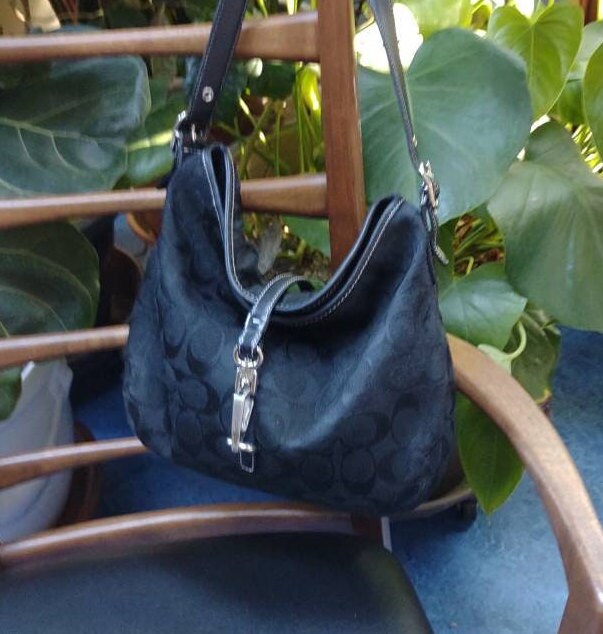 バッグ Coach Signature Soft Clip Hobo Bag Blue Coach Signature Soft Clip Hobo Bag Blue Women's Blue