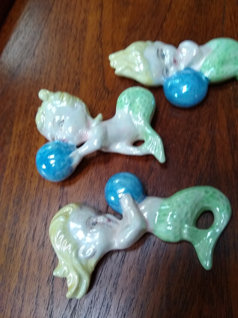 Ceramic Wall Pocket Mermaids