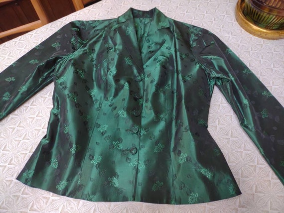 Green Damask Women's Suit 1950s - image 6