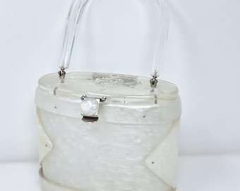 Vintage Pearlized Lucite Original Rialto NY Handbag