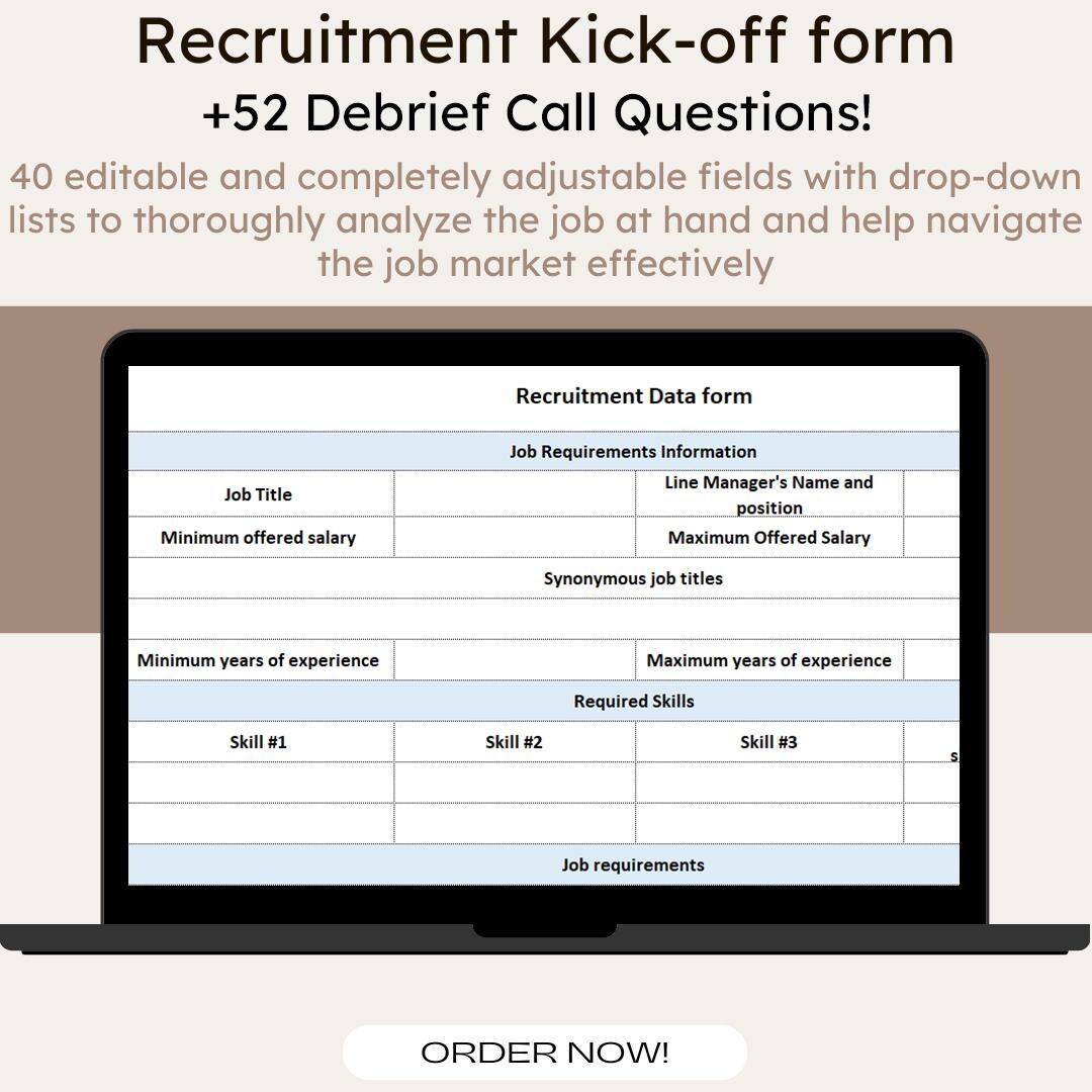 Recruitment Kick-off/debrief Form + 52 Debrief Call Questions! - Etsy