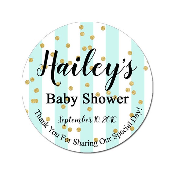 Custom baby shower labels stickers