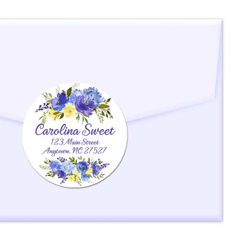 Personalized Address Labels Oh Carolina Floral Bouquet Custom Labels Envelope Seals Wedding Labels Flower Stickers