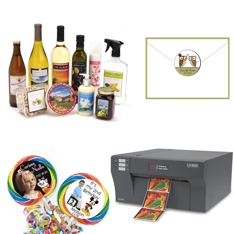 Custom Glossy 2.5 x 3.5 Inch Rectangle Labels Printed with Roll Fed LX900 Primera Label Machine