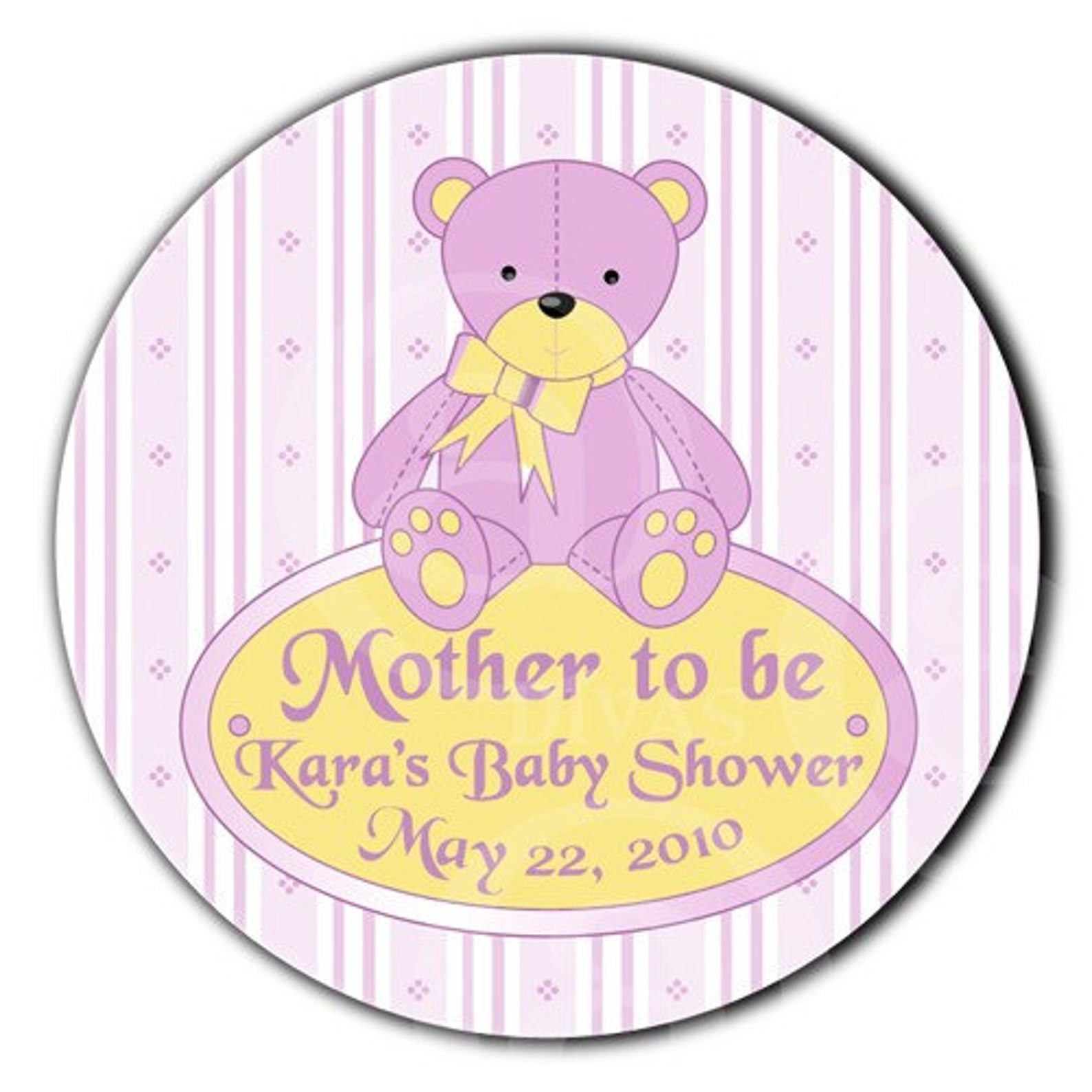 Personalized Teddy Bear Baby Shower Designer Labels 100 Etsy