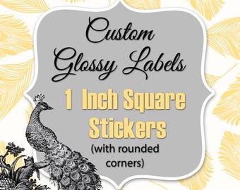 1 Inch Square Custom Stickers Regular Glossy Labels Printed with Roll Fed Primera Label Machine
