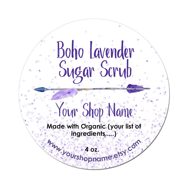 Lavender Sugar Scrub Labels - Etsy lavender-sugar-scrub-labels-etsy