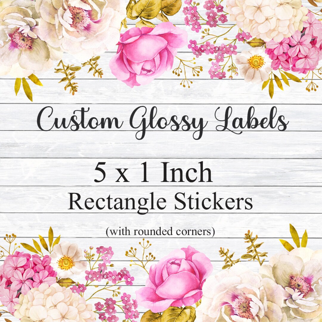 Five Inch Labels Custom Glossy 5 X 1 Inch Rectangle Labels Printed With Roll Fed Label ...