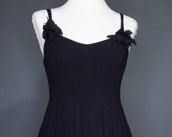 Black Linen Mini Dress