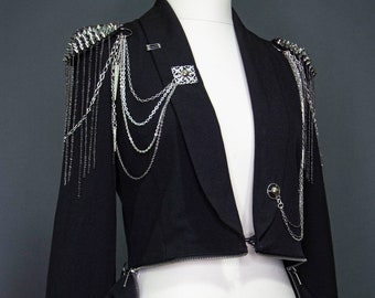 Black Chain Vaporwave Punk Jacket